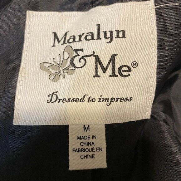 Maralyn Me Juniors Faux-Fur-Trim Hooded Asymmetrical Charcoal Coat Medium NWT - Picture 8 of 9